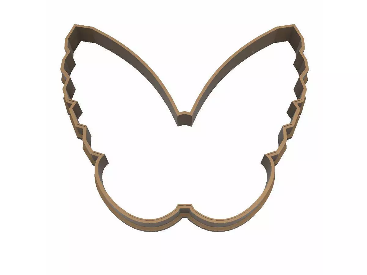 160 Butterfly No 4 cookie cutter 3D print model_0