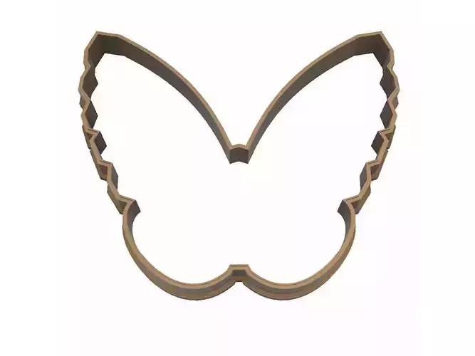 160 Butterfly No 4 cookie cutter 3D print model