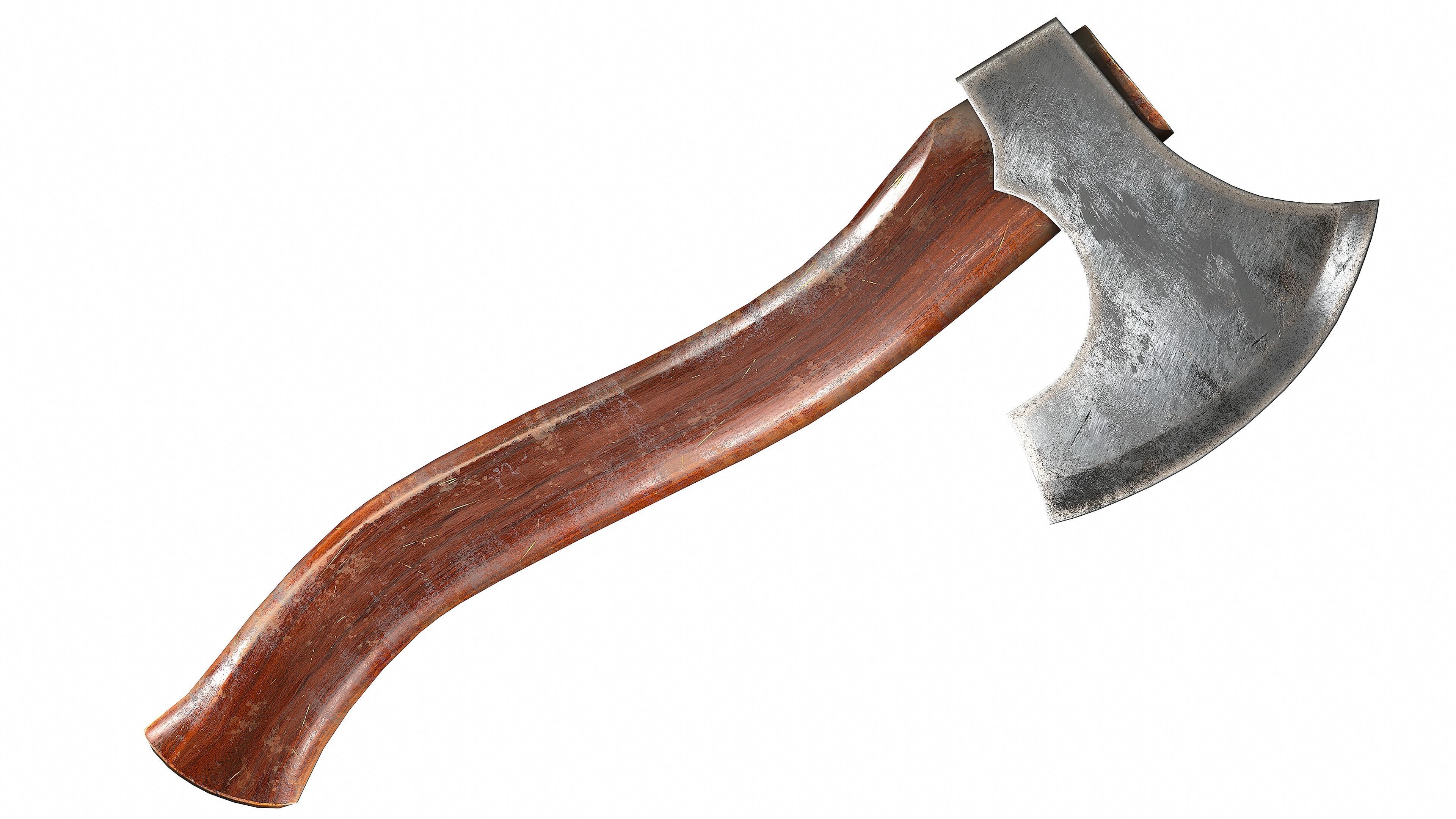 One Handed Axe -Game Ready- Low-poly 3D model_2