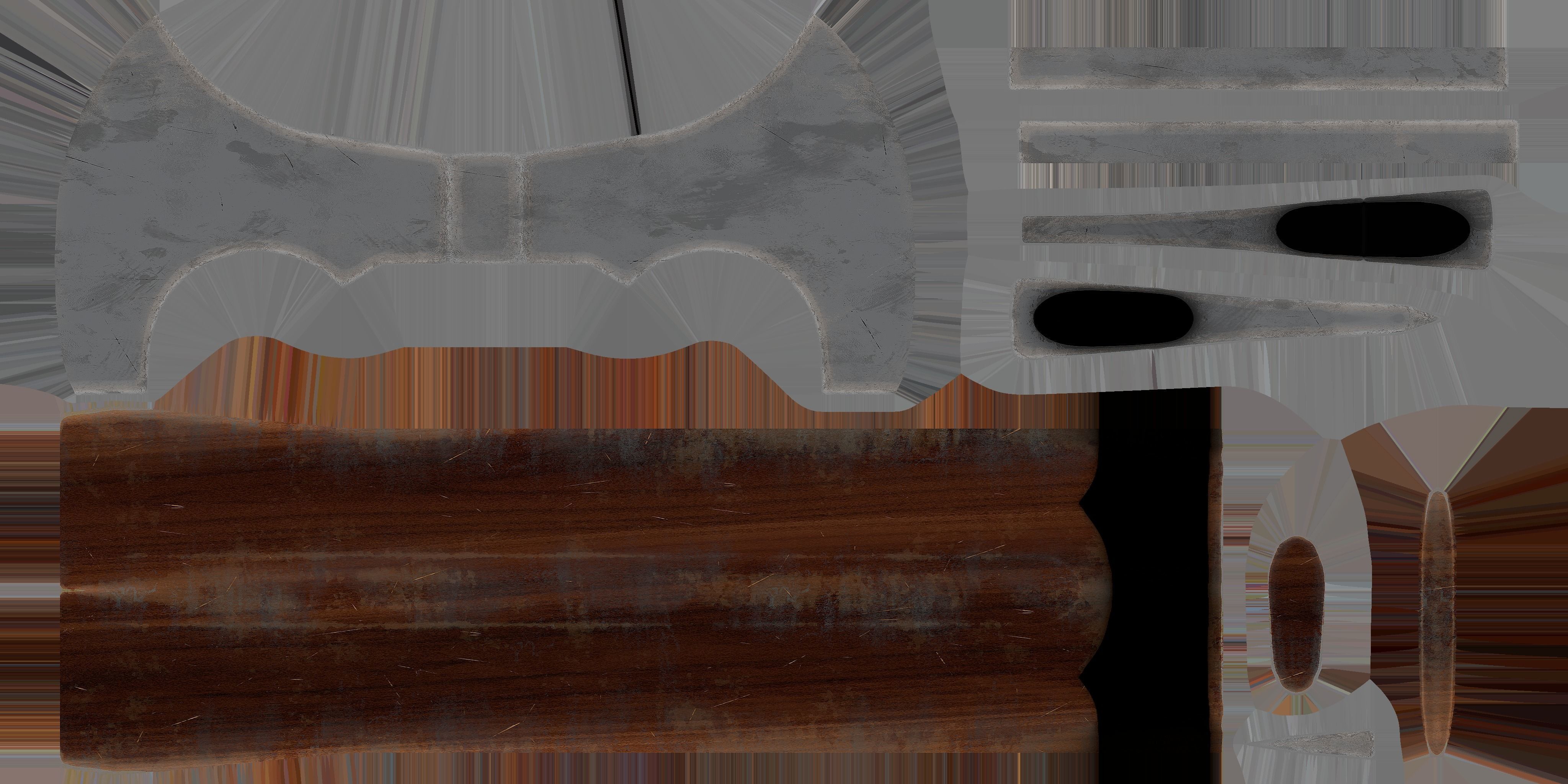 One Handed Axe -Game Ready- Low-poly 3D model_16