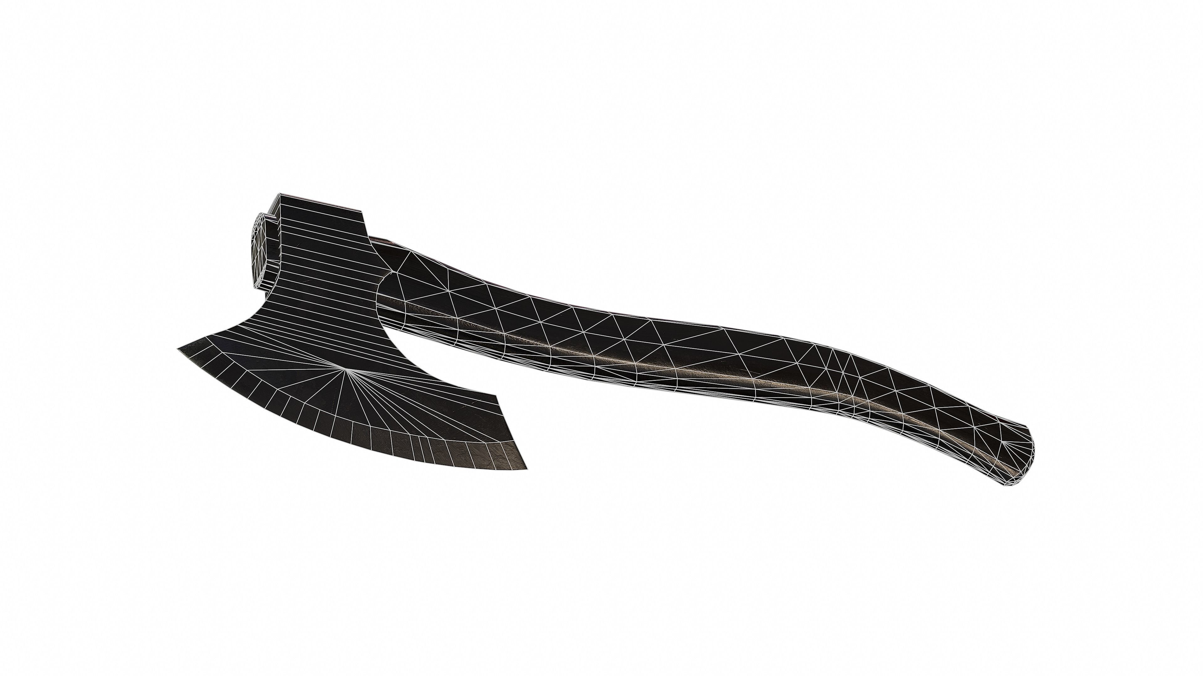 One Handed Axe -Game Ready- Low-poly 3D model_13