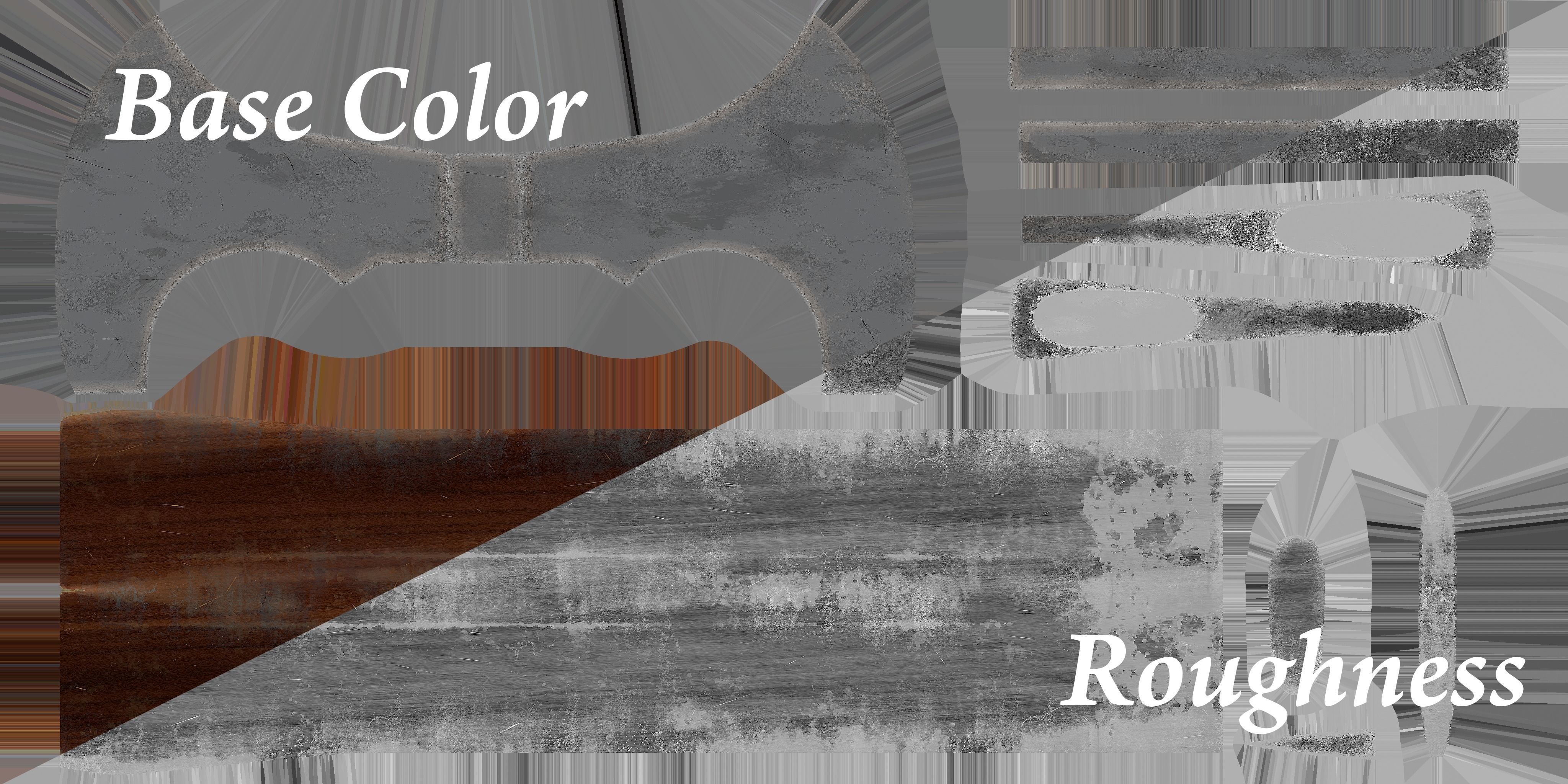 One Handed Axe -Game Ready- Low-poly 3D model_8