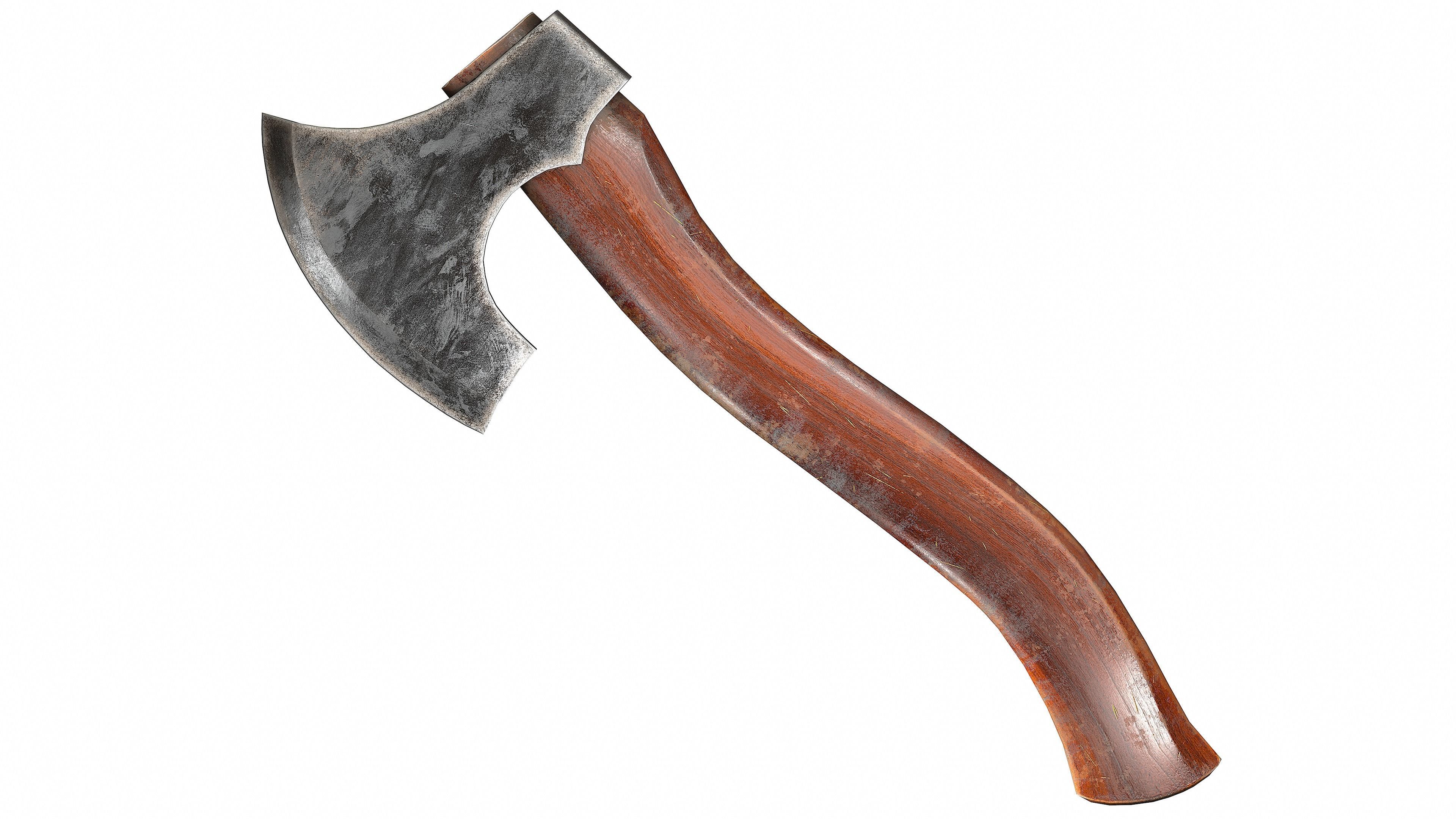 One Handed Axe -Game Ready- Low-poly 3D model_5