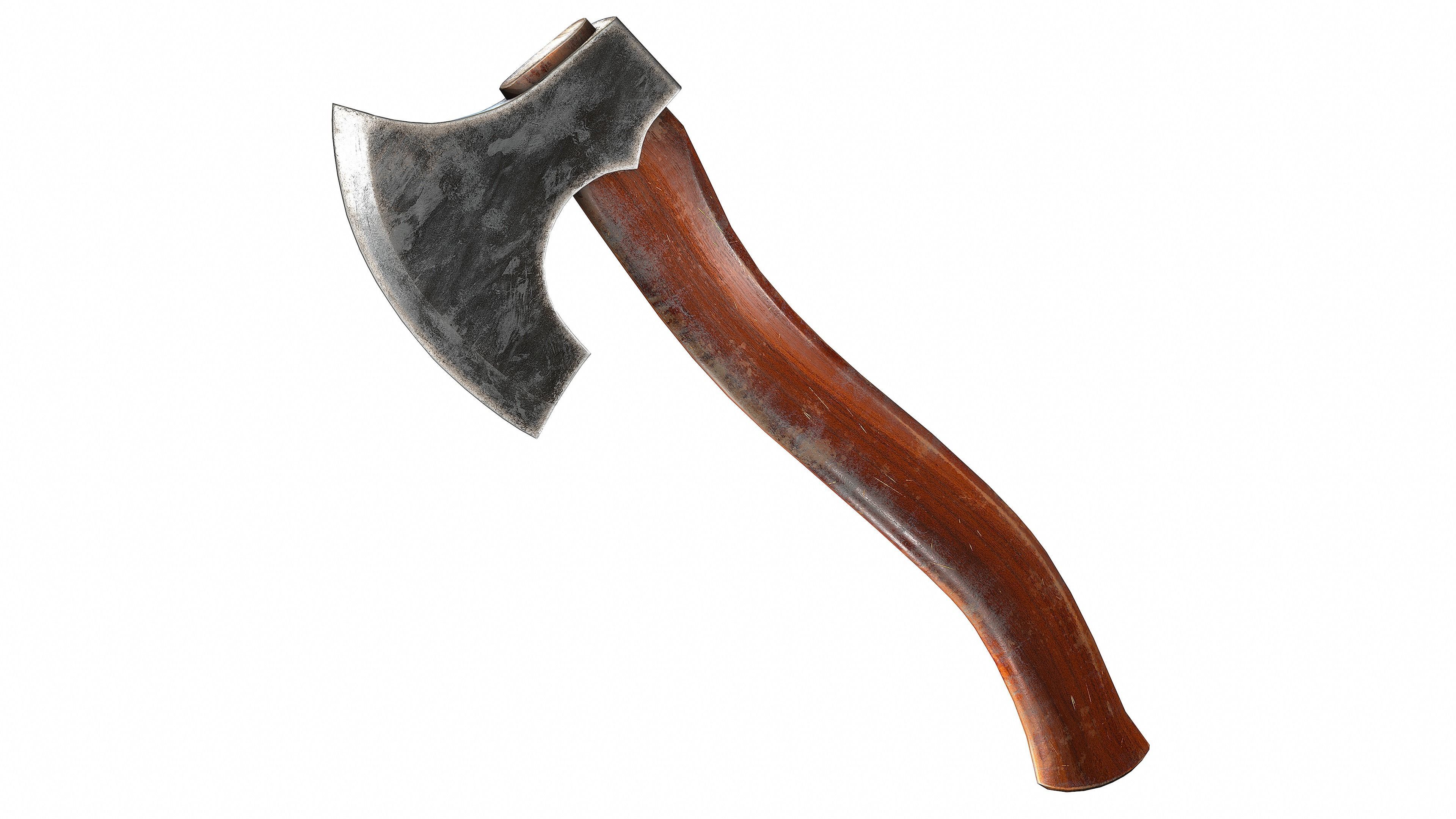 One Handed Axe -Game Ready- Low-poly 3D model_1