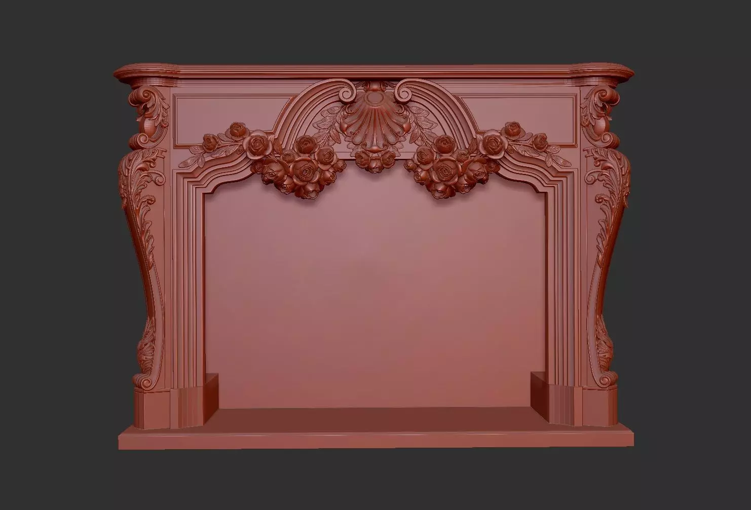 Decorative fireplace 3d stl model CNC Router Engraver Artcam 3D model