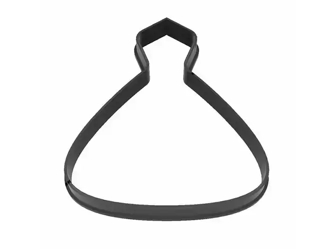 162 Dress No 2 cookie cutter 3D print model