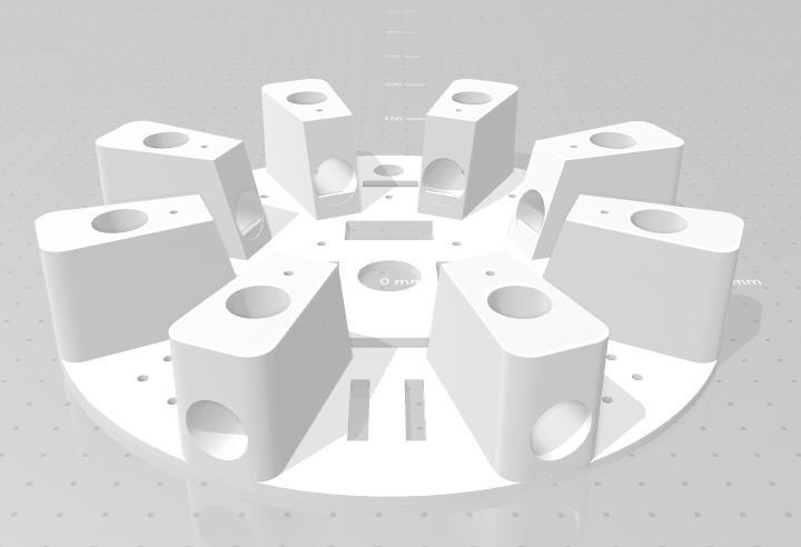 Octacopter Frame 3D print model_2