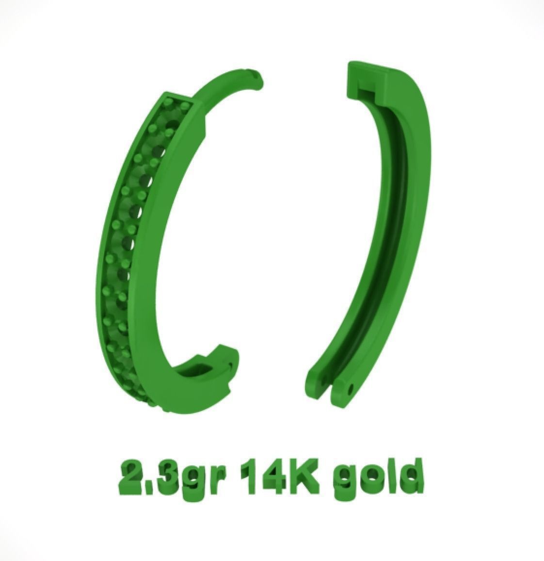 Hoop Earrings 20mm 3dmodel printable 3D print model_5