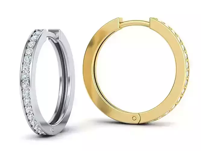 Hoop Earrings 20mm 3dmodel printable 3D print model
