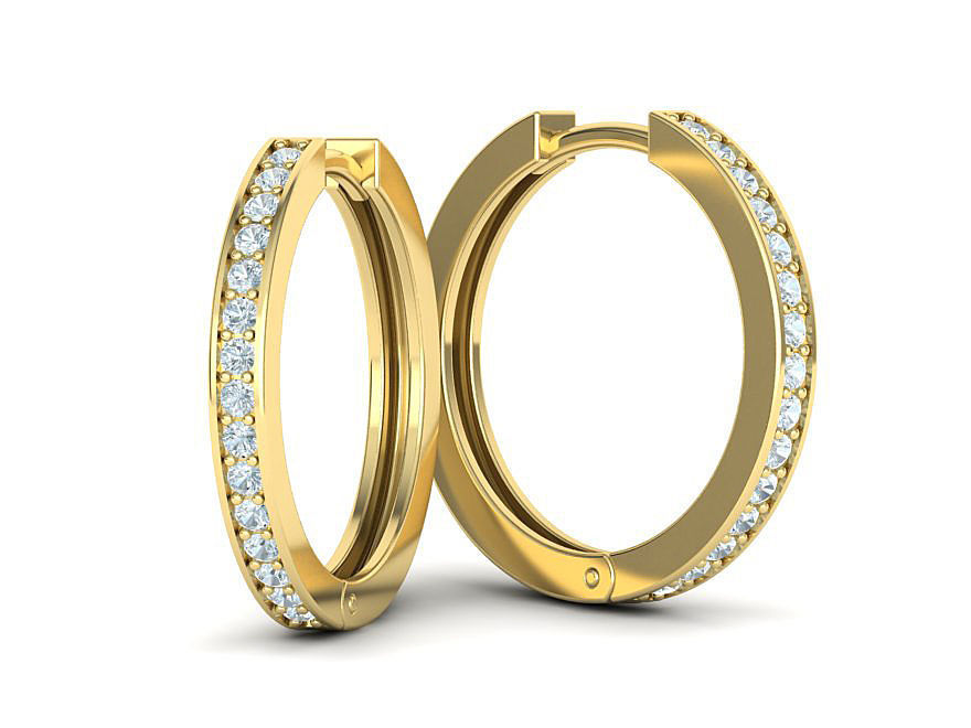 Hoop Earrings 20mm 3dmodel printable 3D print model_2