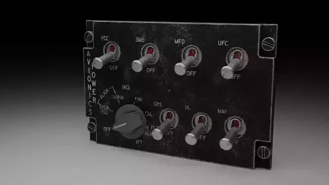 F16 AVIONICS Panel 3D model