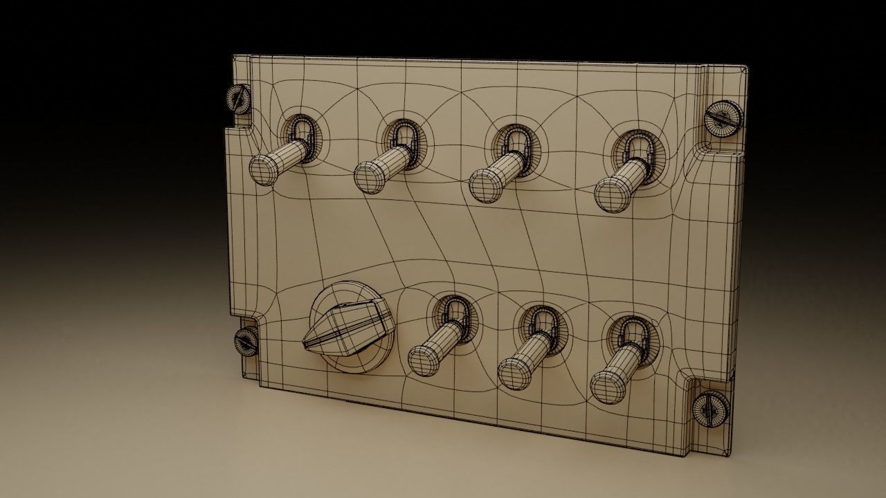 F16 AVIONICS Panel 3D model_5