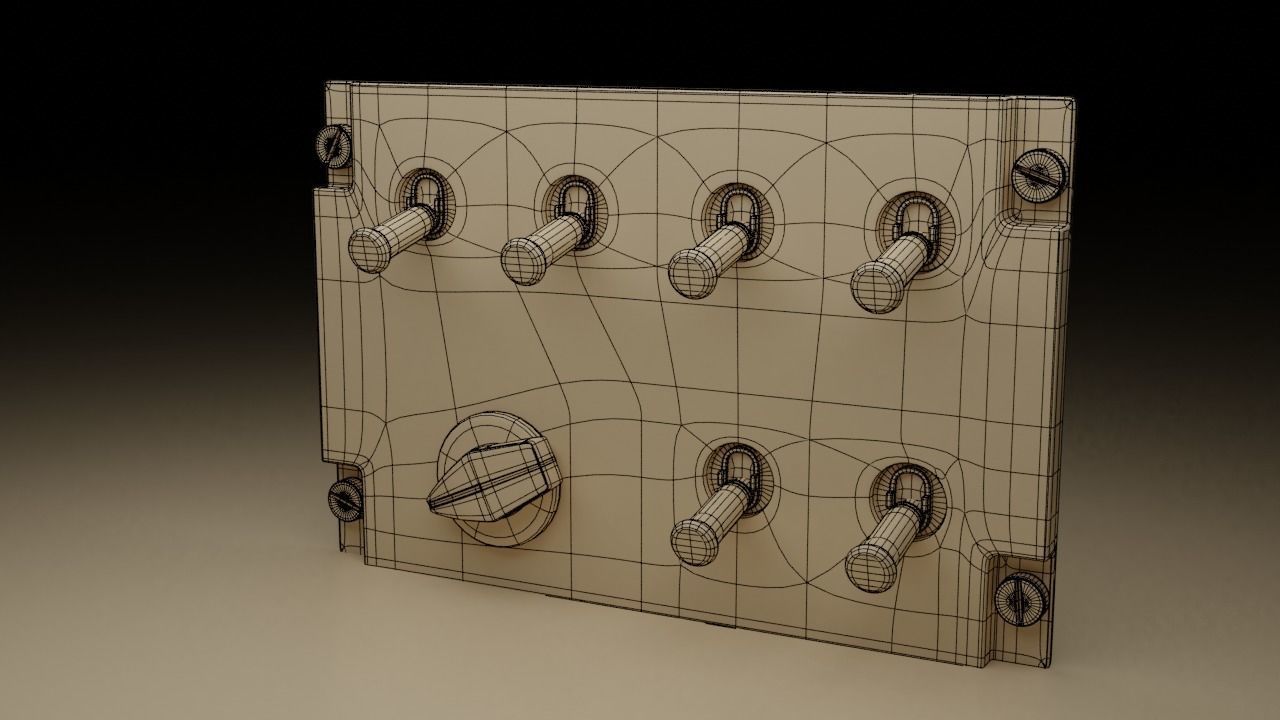 F16 AVIONICS Panel 3D model_8