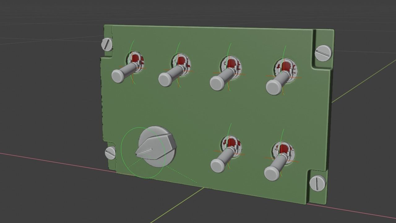 F16 AVIONICS Panel 3D model_9