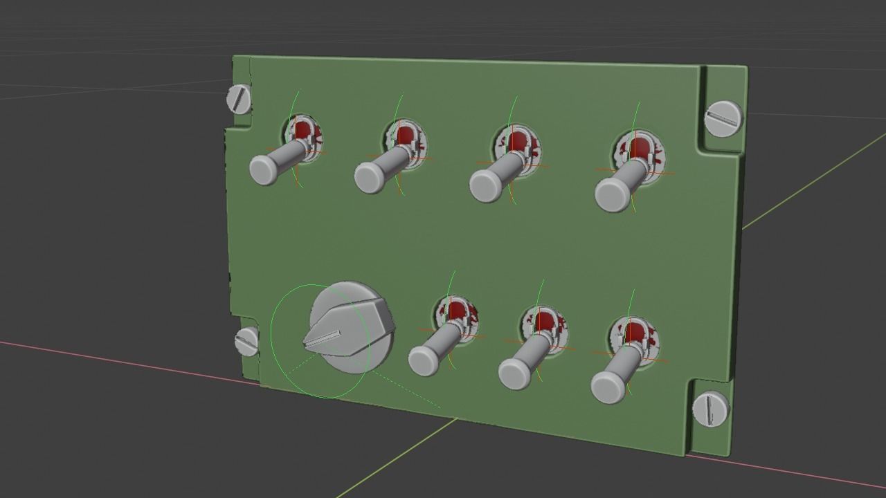 F16 AVIONICS Panel 3D model_6