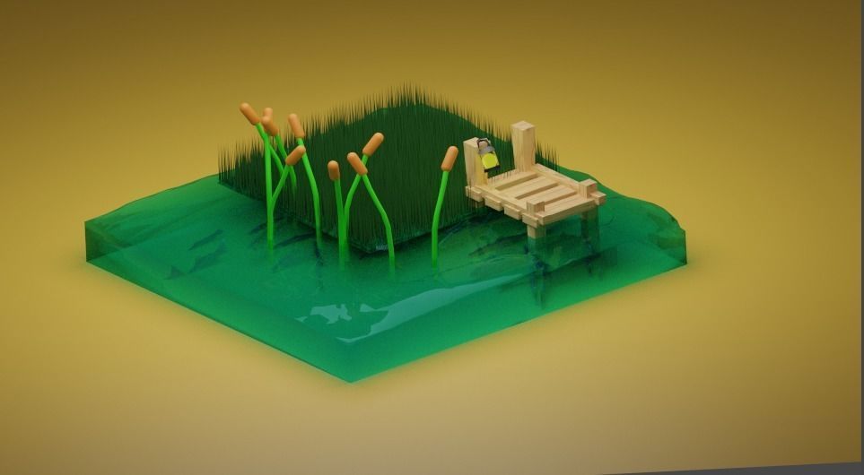 Fisher Map Low-poly 3D model_1