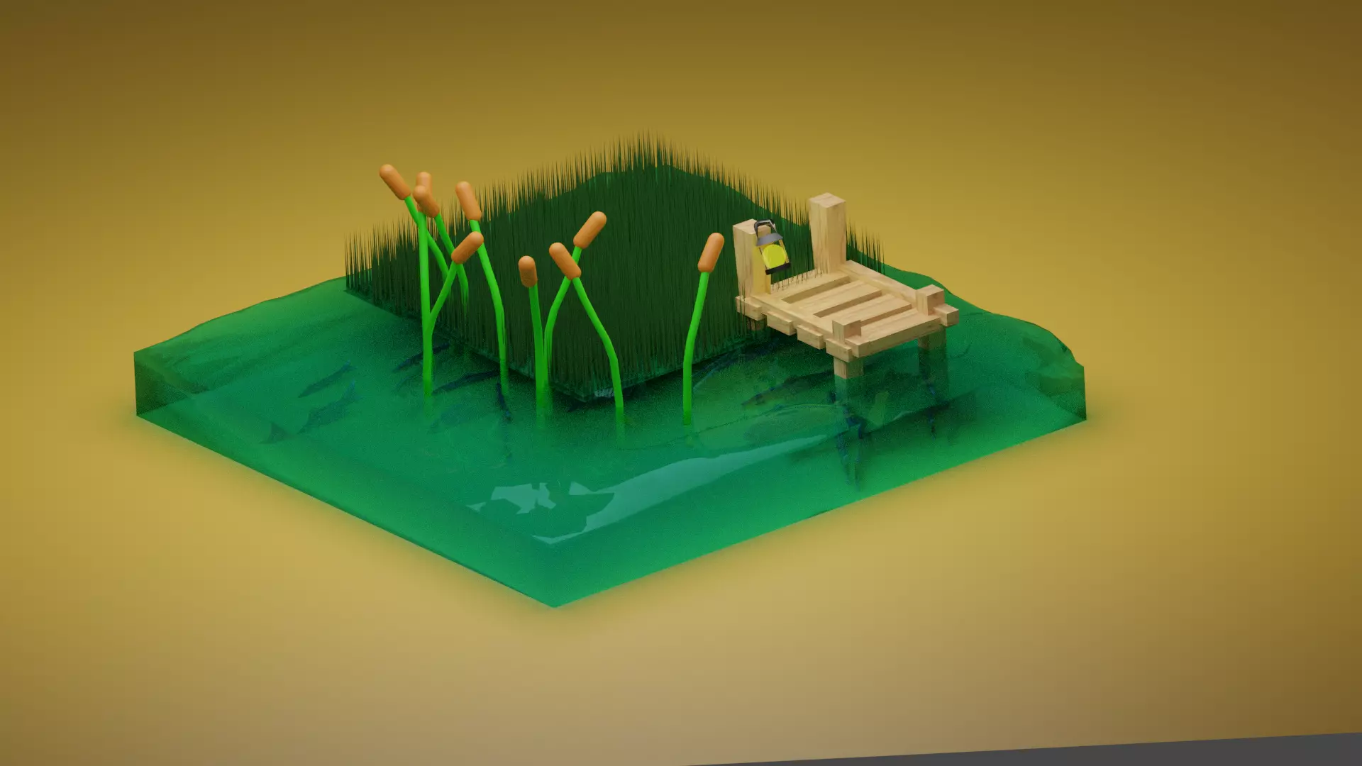 Fisher Map Low-poly 3D model_0