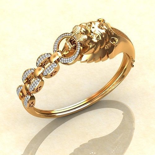 Gold Lion Bracelet 3D print model