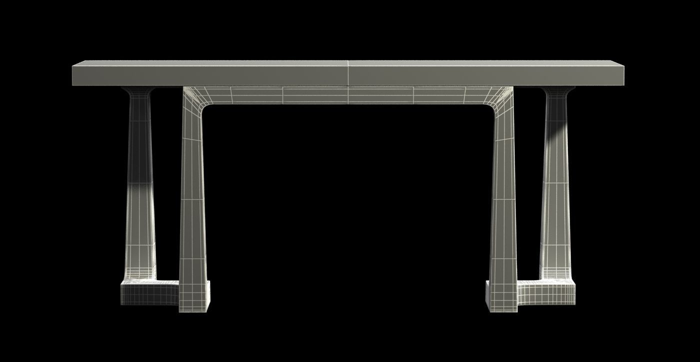 Holly hunt CURIE CONSOLE 3D model_6