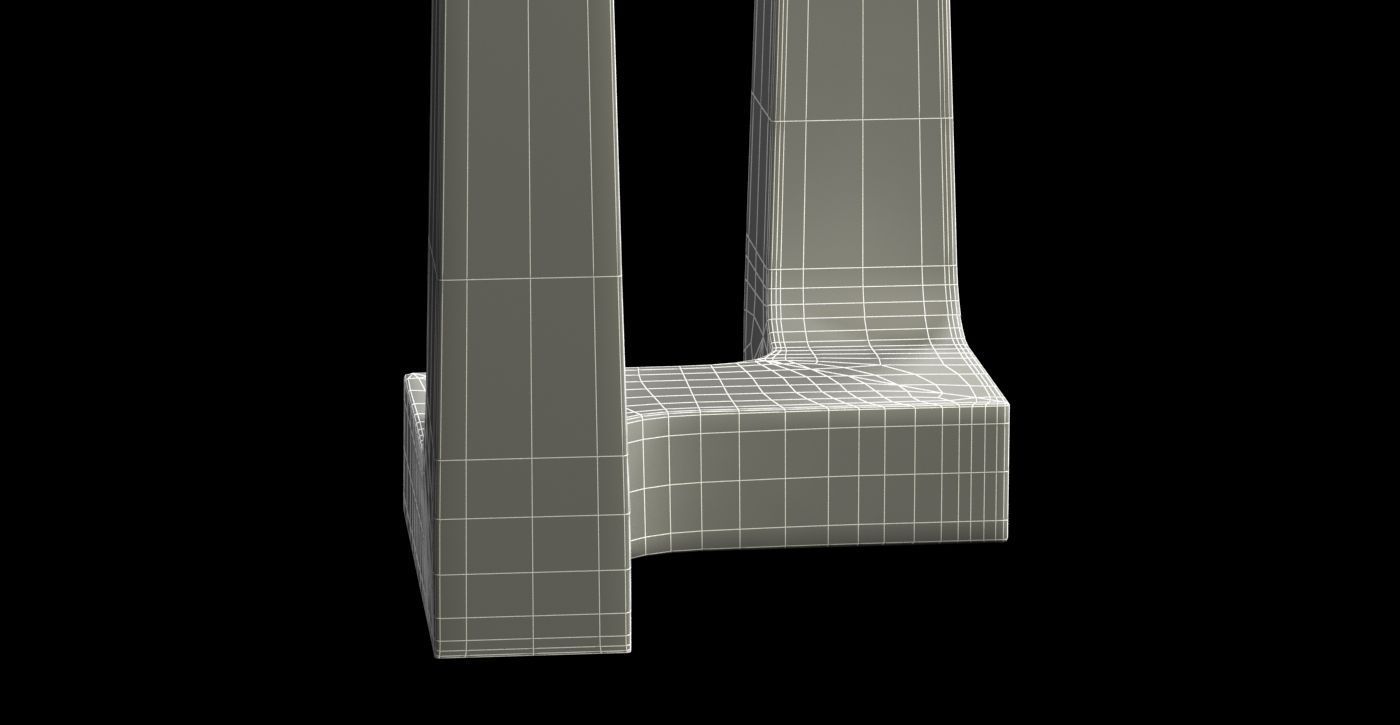 Holly hunt CURIE CONSOLE 3D model_5
