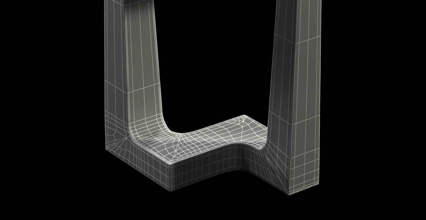Holly hunt CURIE CONSOLE 3D model_7