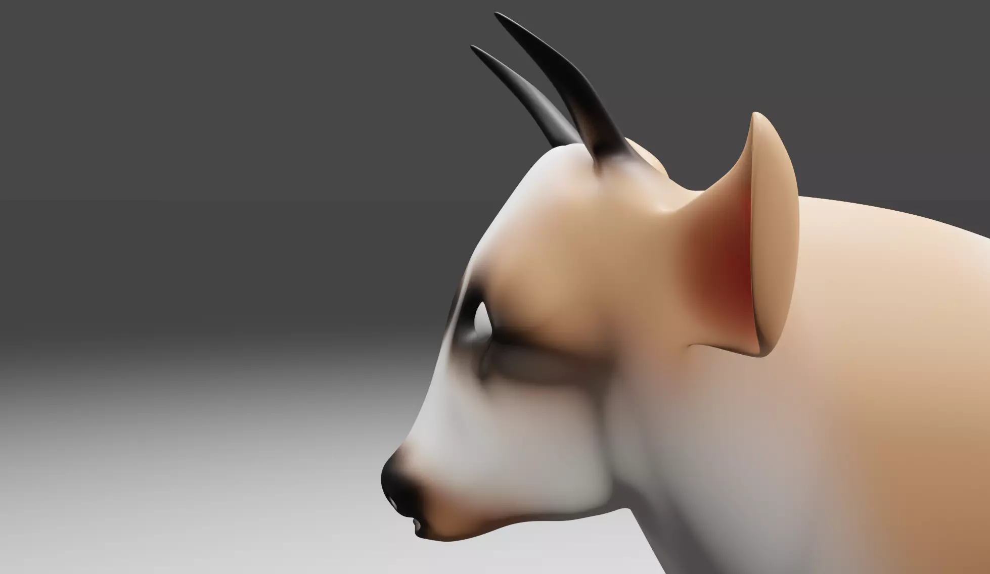 cartoon bull 3d model Low-poly 3D model