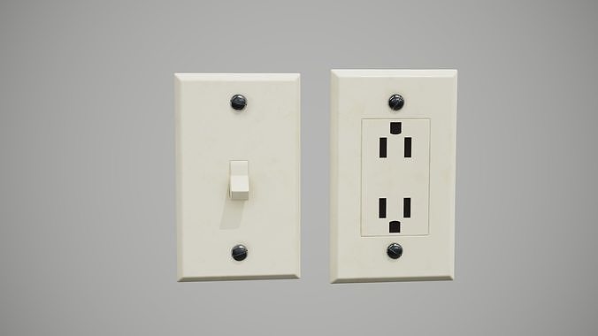 Plugs and Switches Low-poly 3D model