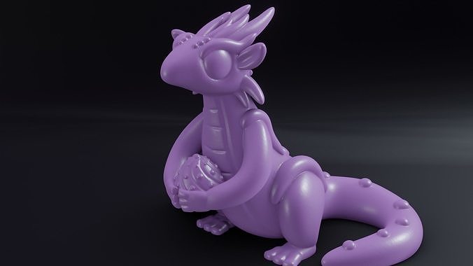 Cute Dragon 01 3D print model
