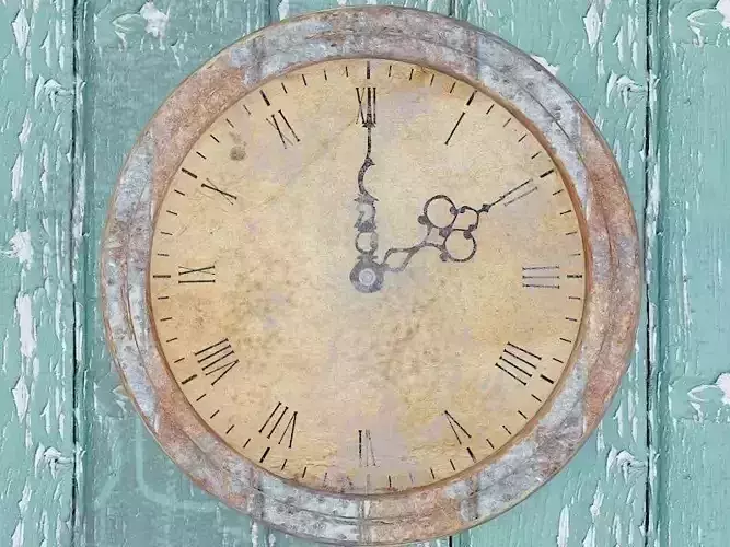 Old rusty wall clock