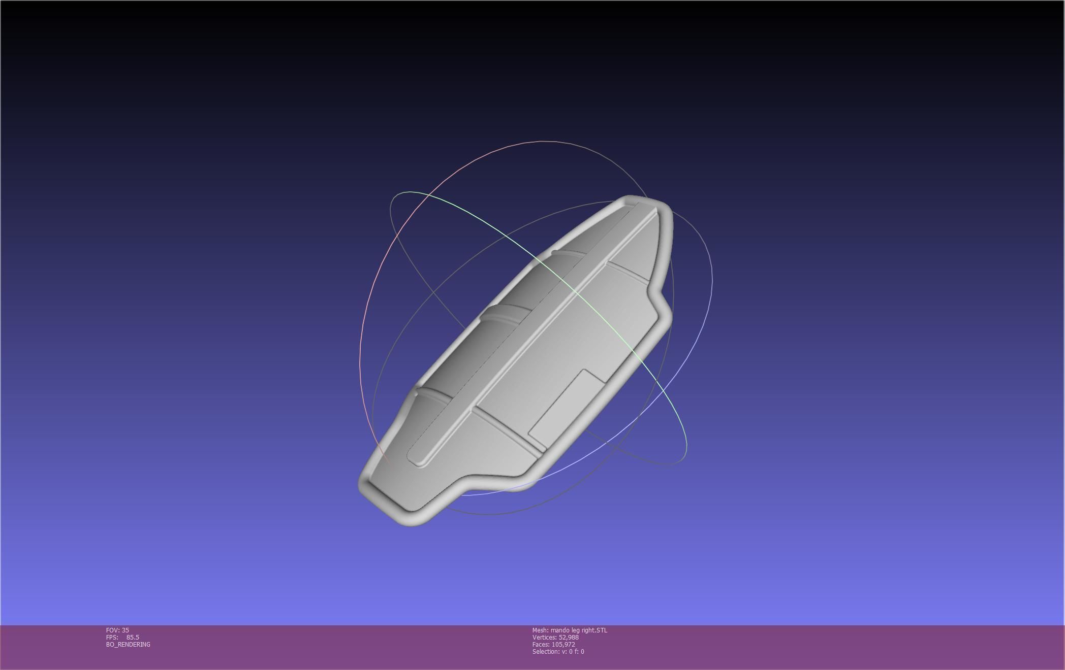 Star Wars Mandalorian Beskar Armor Right Leg 3D print model_81