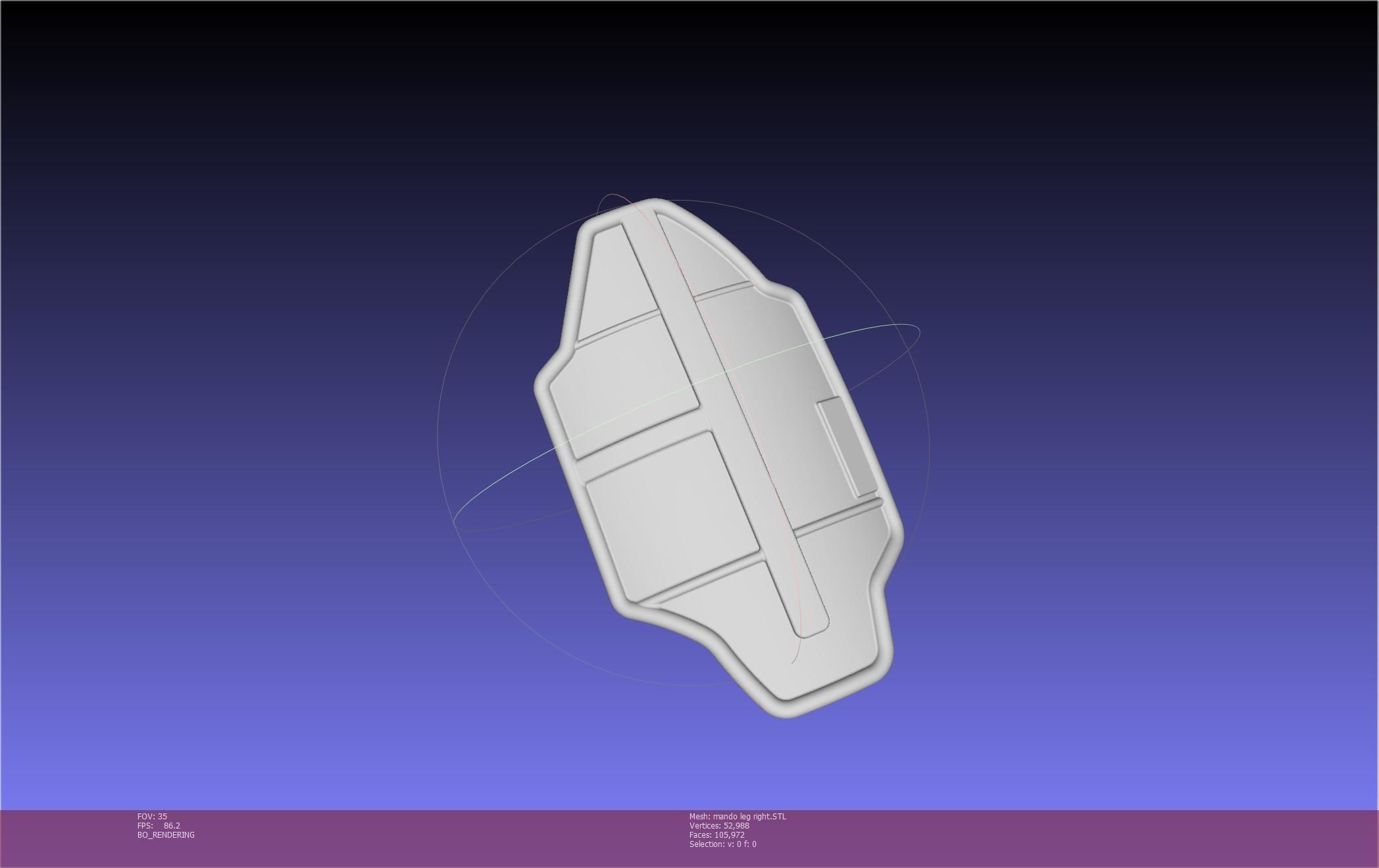 Star Wars Mandalorian Beskar Armor Right Leg 3D print model_79