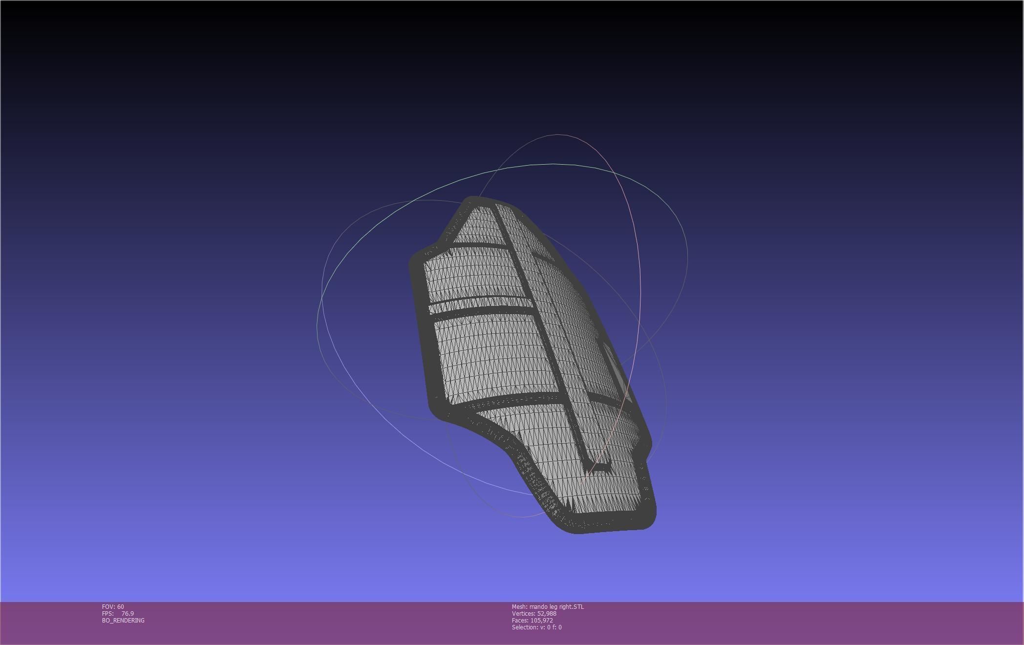 Star Wars Mandalorian Beskar Armor Right Leg 3D print model_36