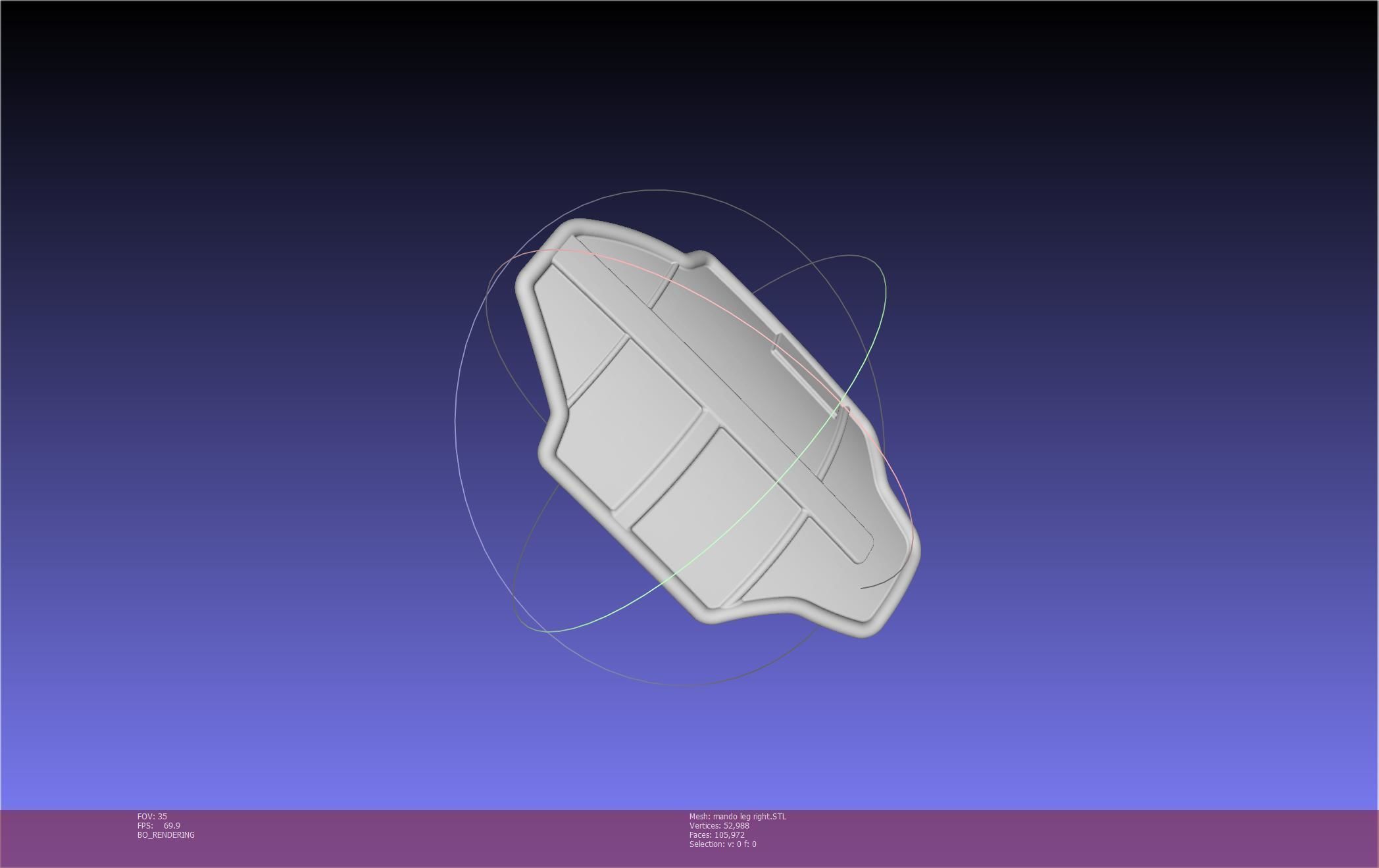 Star Wars Mandalorian Beskar Armor Right Leg 3D print model_85