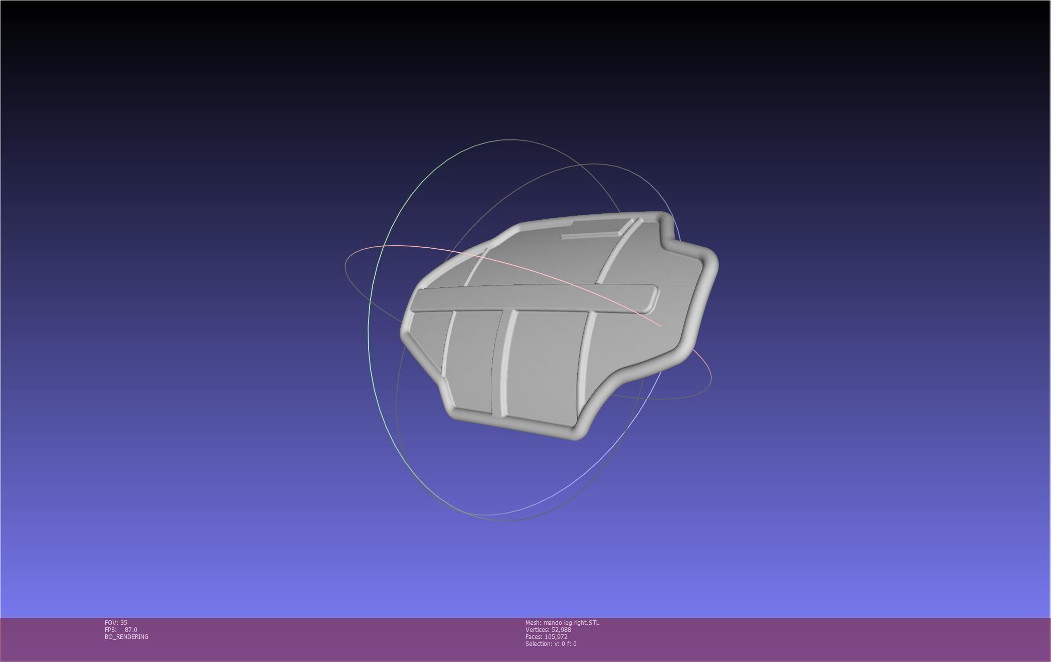 Star Wars Mandalorian Beskar Armor Right Leg 3D print model_94