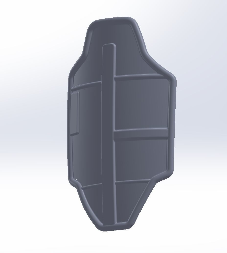 Star Wars Mandalorian Beskar Armor Right Leg 3D print model_1