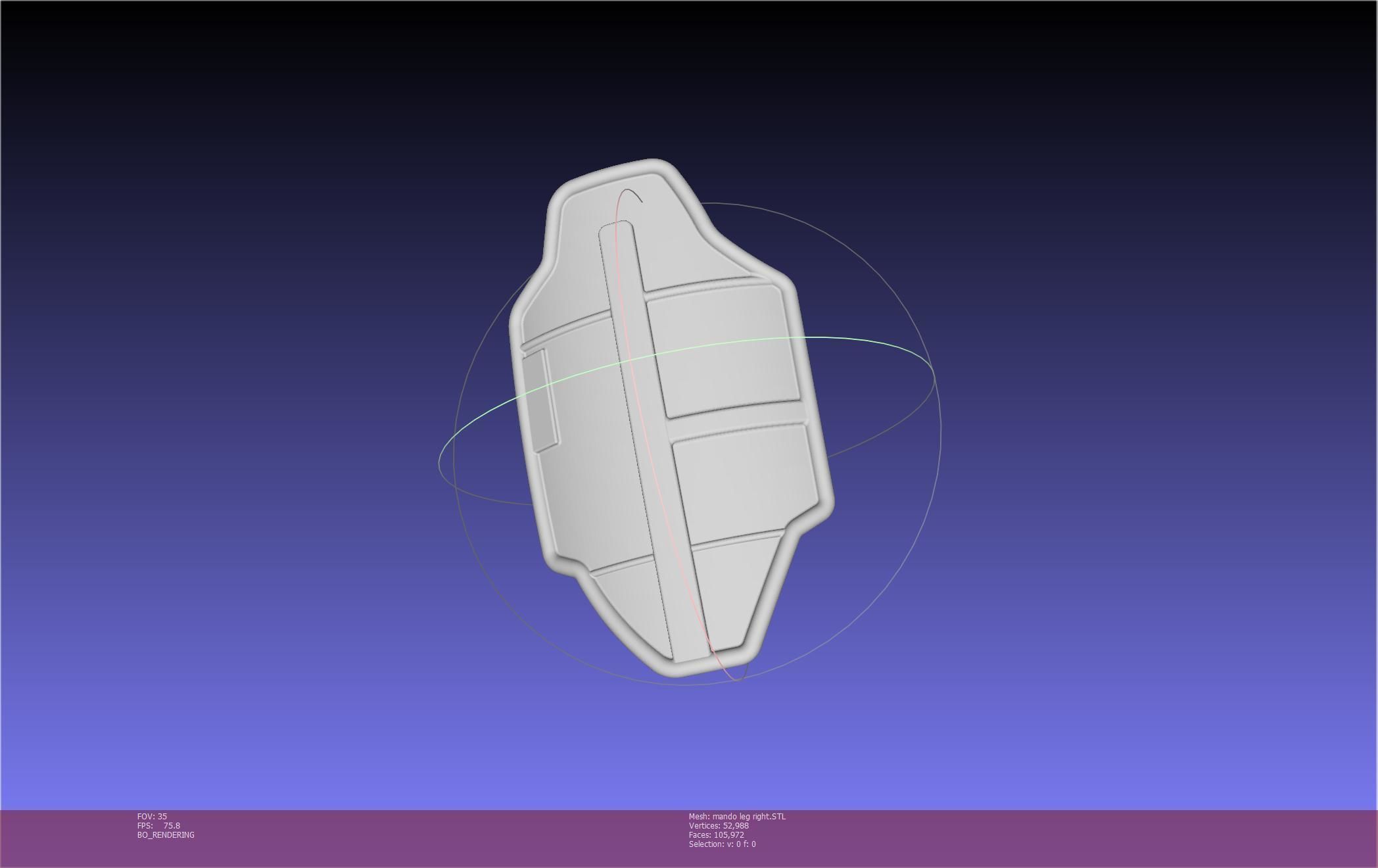 Star Wars Mandalorian Beskar Armor Right Leg 3D print model_95