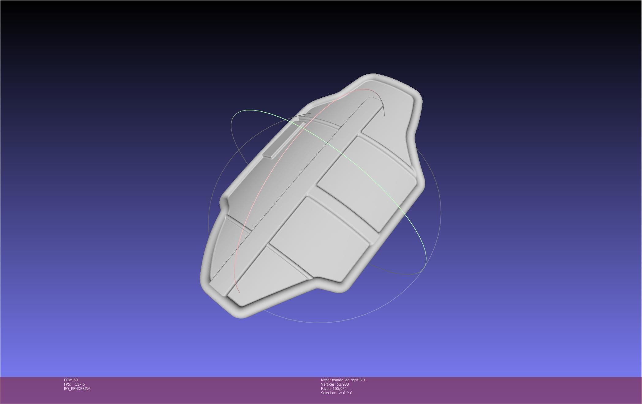 Star Wars Mandalorian Beskar Armor Right Leg 3D print model_3