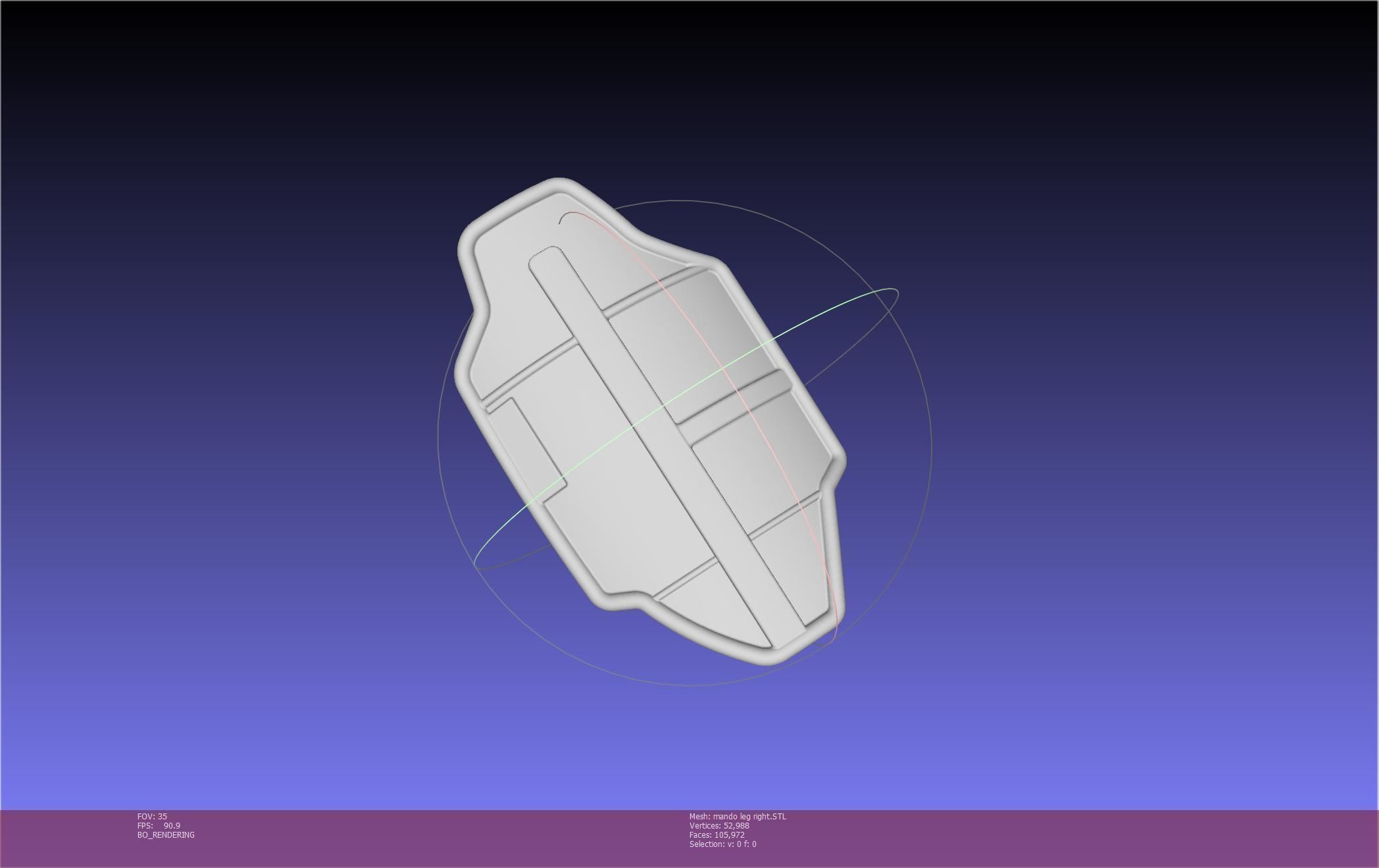 Star Wars Mandalorian Beskar Armor Right Leg 3D print model_65