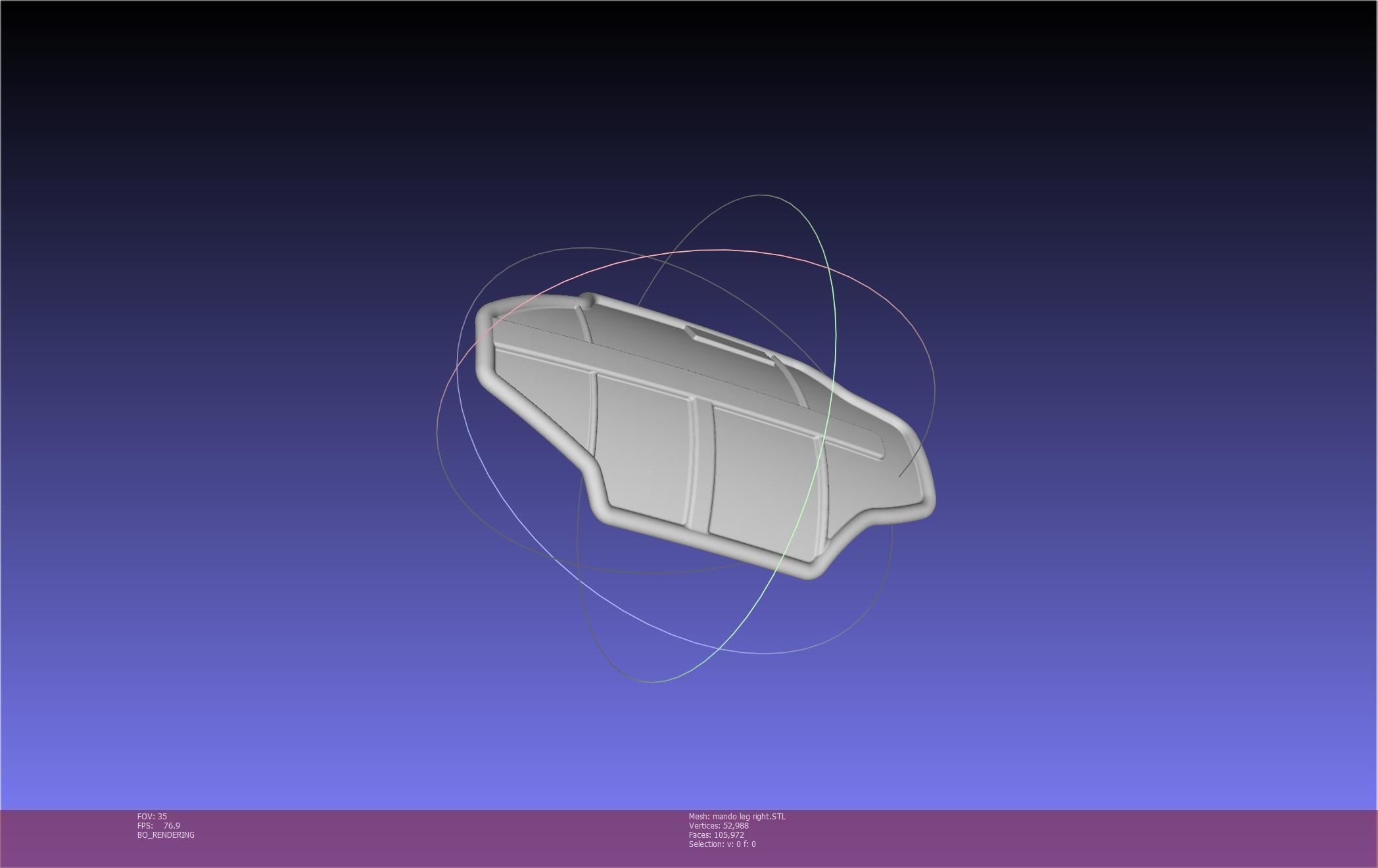 Star Wars Mandalorian Beskar Armor Right Leg 3D print model_82