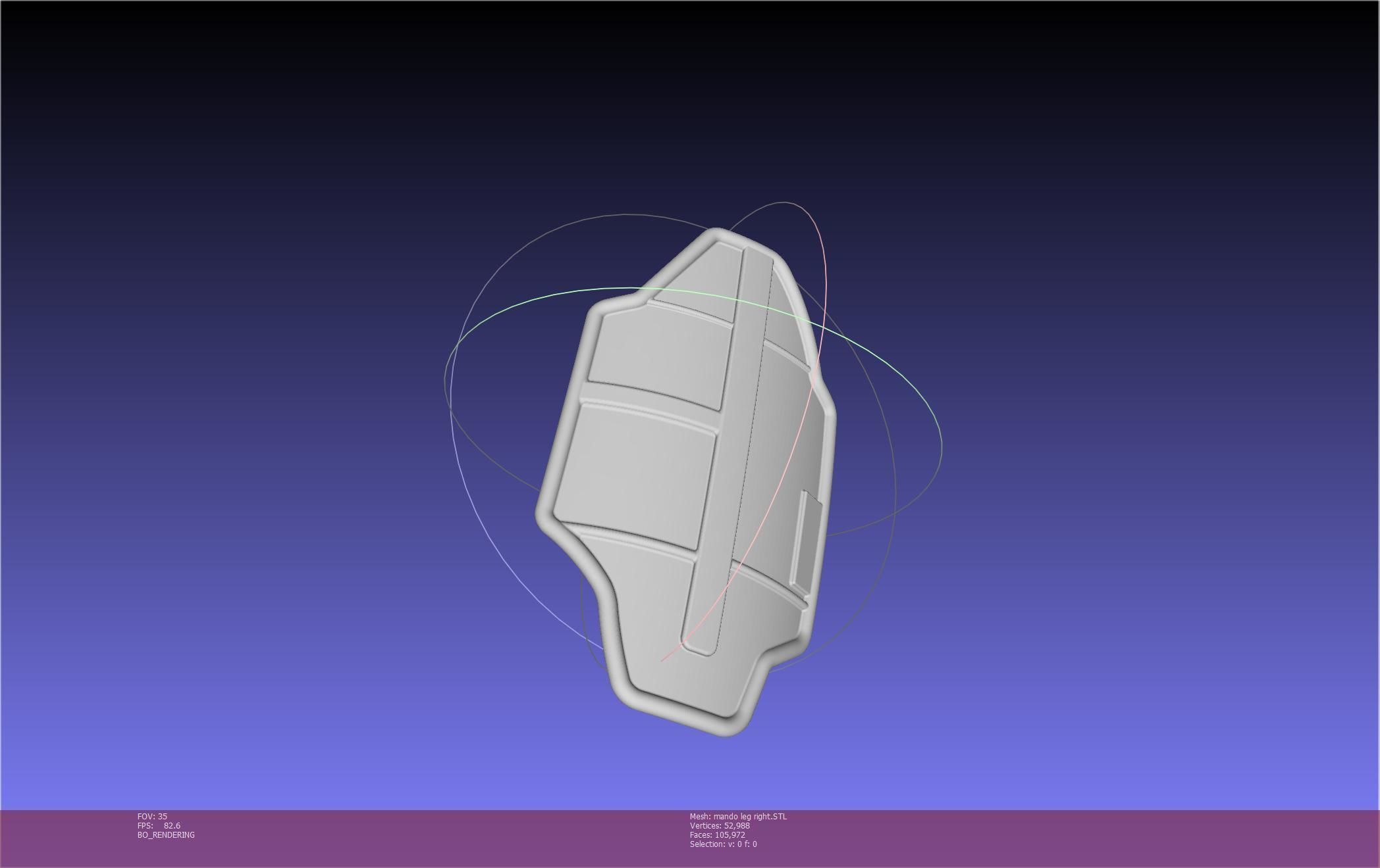 Star Wars Mandalorian Beskar Armor Right Leg 3D print model_68