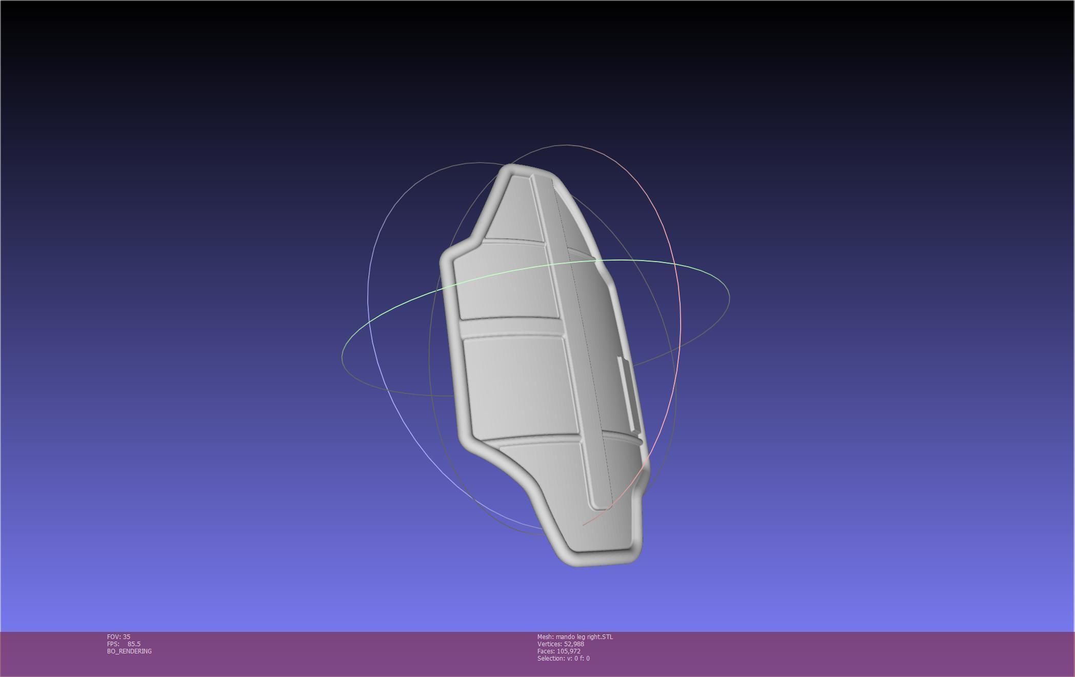 Star Wars Mandalorian Beskar Armor Right Leg 3D print model_90