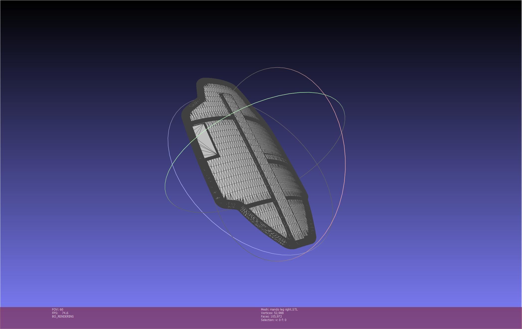 Star Wars Mandalorian Beskar Armor Right Leg 3D print model_38