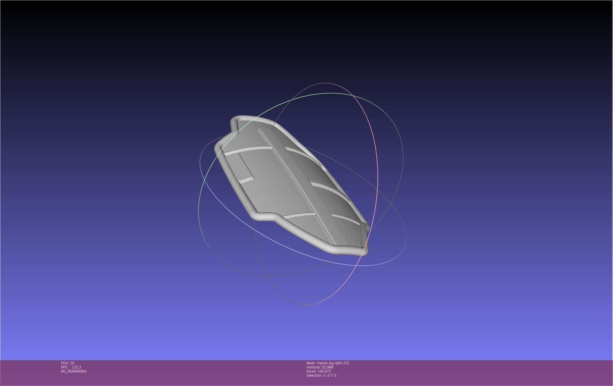 Star Wars Mandalorian Beskar Armor Right Leg 3D print model_64