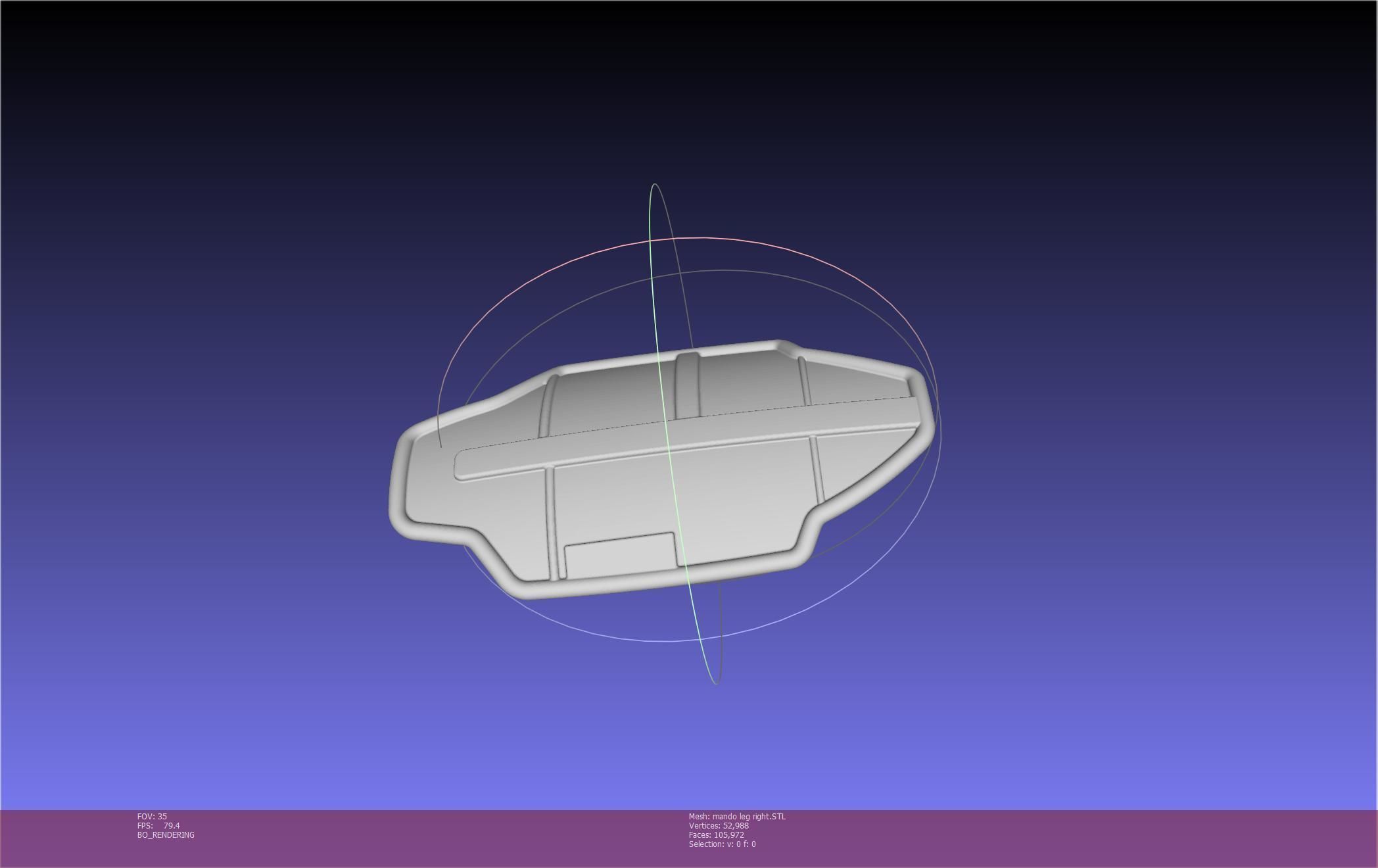 Star Wars Mandalorian Beskar Armor Right Leg 3D print model_88