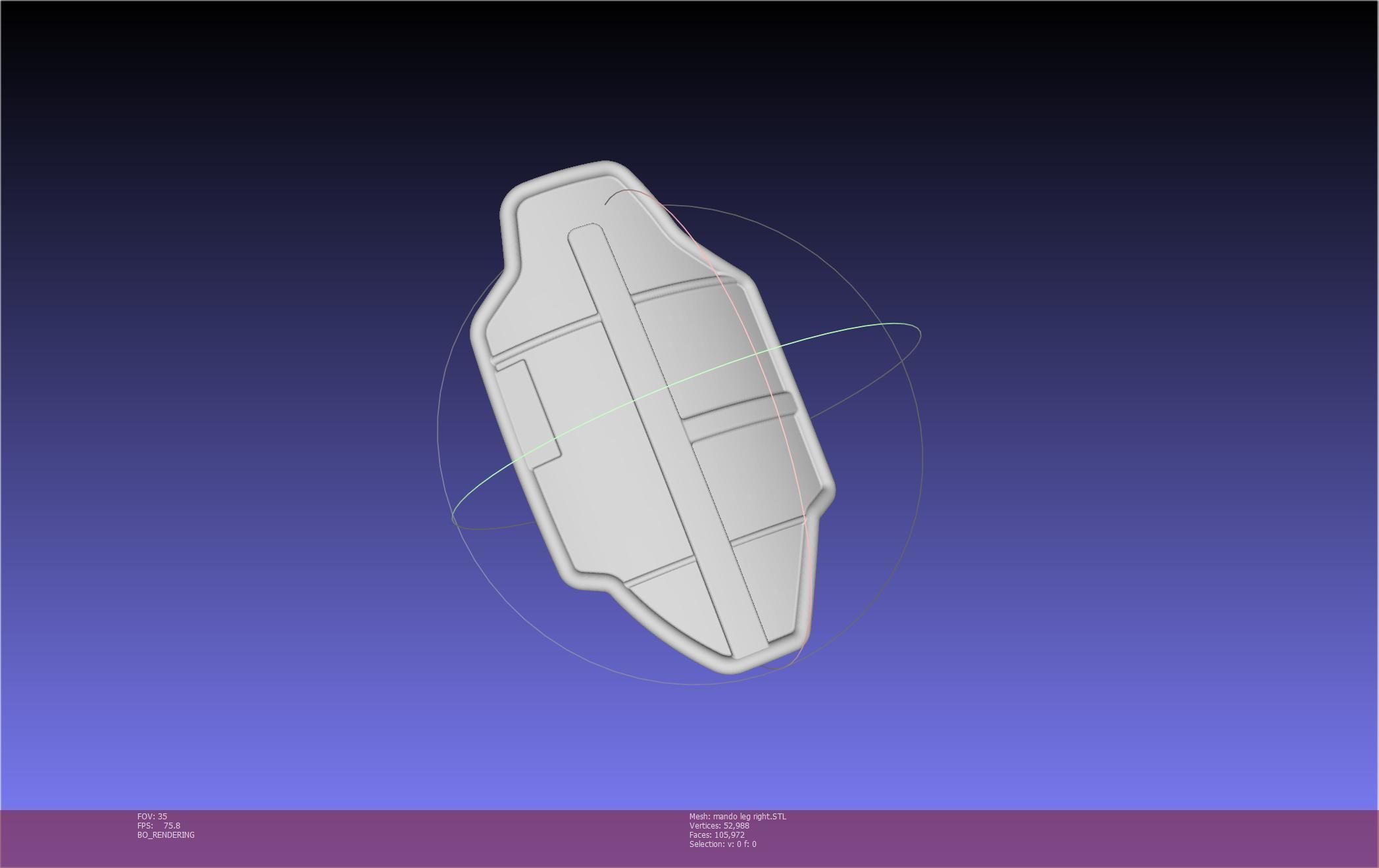 Star Wars Mandalorian Beskar Armor Right Leg 3D print model_83