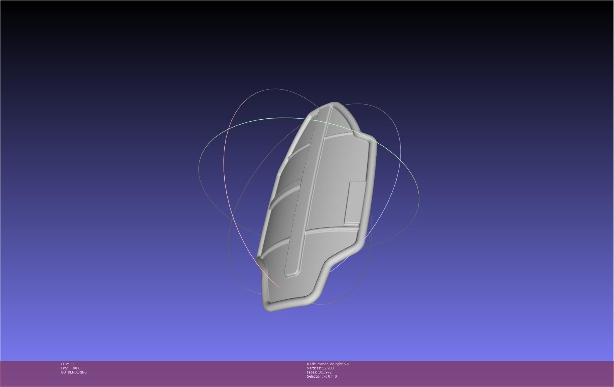 Star Wars Mandalorian Beskar Armor Right Leg 3D print model_89