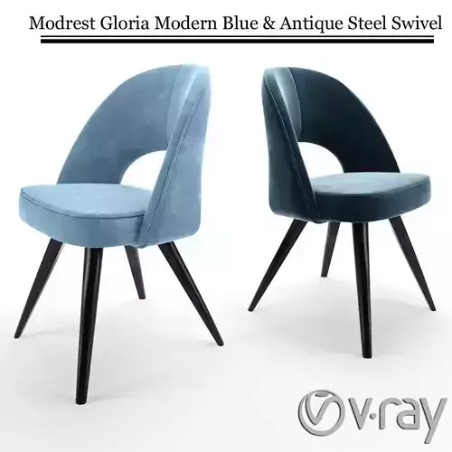 Modrest Gloria Swivel Dining Chair 3D model