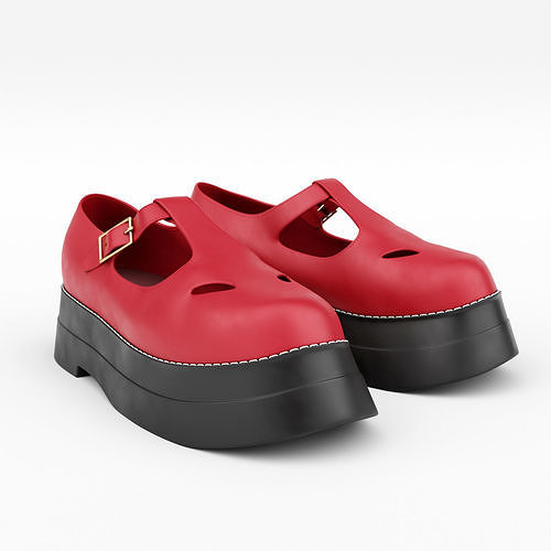 T Bar Shoes 3D model