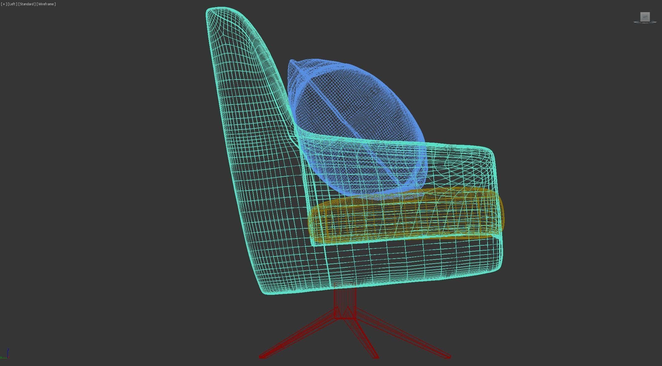 Comfortable Chair with a Pillow - 3ds Max 3D model_52