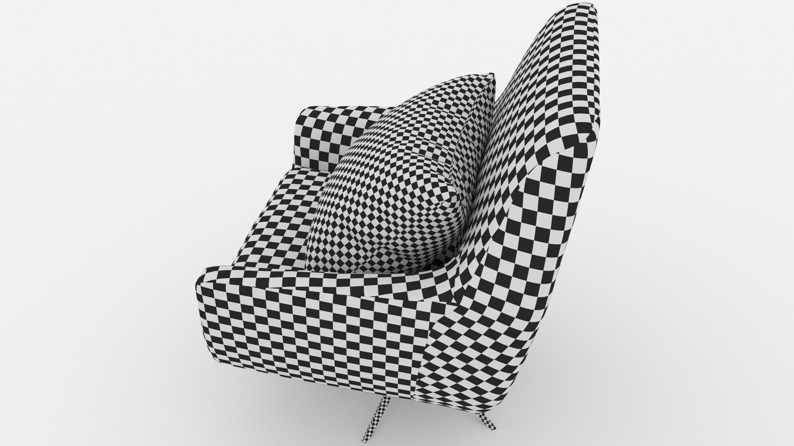 Comfortable Chair with a Pillow - 3ds Max 3D model_3